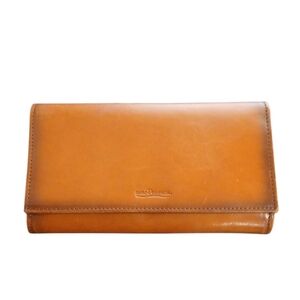 Safe Harbor Leather Tri-Fold Wallet Caramel Brown/Tan